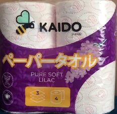Туалетная бумага "Кайдо" Сирень 3-слойная 4 рулона