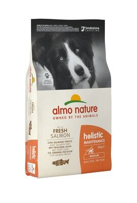 Акция ! Сухой корм Almo Nature для собак средних пород Лосось. 12 кг. Холистик. Италия