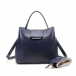 Т.синий Женская сумка-тоут от бренда Mironpan выполнена из зернистой натуральной кожи. Внутри сумочки 2 отделения, разделенных карманом на молнии посередине. На внутренней задней стенке сумки - карман