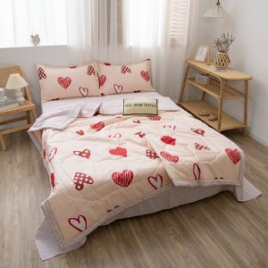 Комплект постельного белья Сатин с Одеялом (простынь на резинке) OBR033