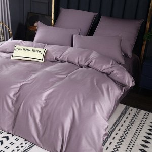 Viva home textile Комплект постельного белья Однотонный Сатин Премиум на резинке OCPR008