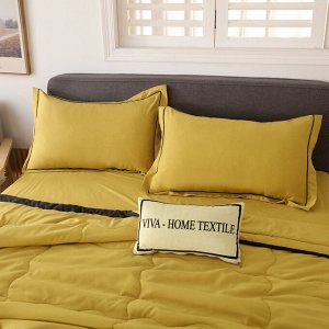 Viva home textile Комплект постельного белья Однотонный Сатин с Одеялом (простынь на резинке) FBR009