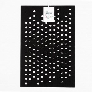Салфетка сервировочная Доляна «Узоры», 30?45 см, цвет чёрный