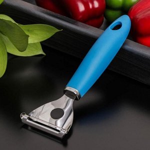 Овощечистка Доляна Blade, 18 см, ручка soft-touch, цвет синий