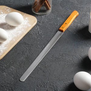 Нож для бисквита, 22 см, деревянная ручка