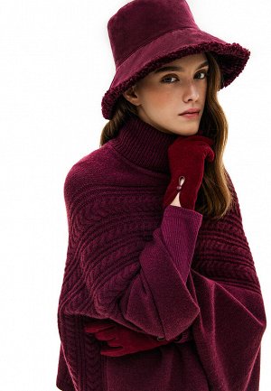 Шляпа-панама текстильная, цвет бордовый
