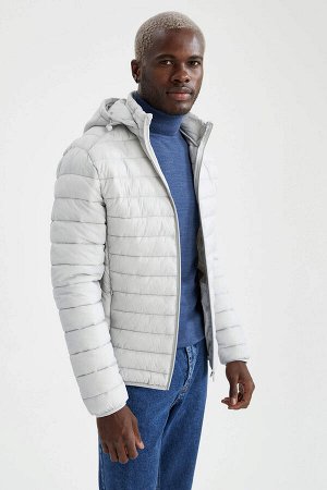 Slim Fit с капюшоном водоотталкивающее термоизолированное надувное пальто Warmtech