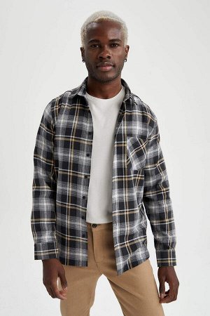 Куртка-рубашка с длинным рукавом в клетку Modern Fit