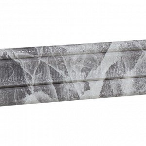 Самоклеящийся ПВХ плинтус 3D  черно-белый, текстура, 2,3м