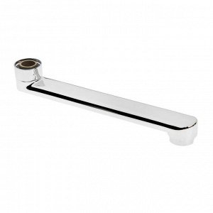 Излив для смесителя ZEIN, 3/4", прямой, нержавеющая сталь, 20 см, аэратор пластик