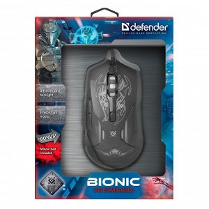 Мышь оптическая Defender Bionic GM-250L игровая (black)