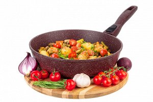 Сковорода глубокая 26 см ГАРМОНИЯ ВКУСА "Рубин" без крышки, с/р, 47*27*10,5 см