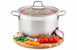 Кастрюля 6,3 л ГАРМОНИЯ ВКУСА &quot;Серебро&quot; С КРЫШКОЙ ф24, 32,5*25,5*20,5 см