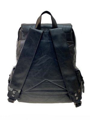 Мужской рюкзак из искусственной кожи , черный цвет