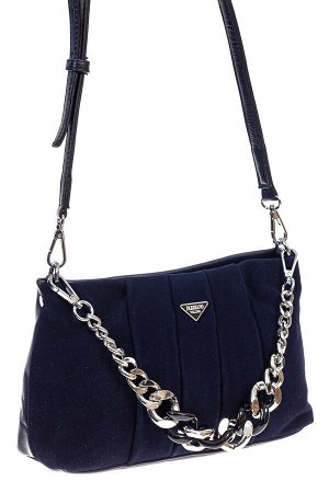 Женская сумка кросс-боди из натуральной замши и искусственной кожи, цвет синий