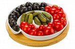 Менажница 21,5*21,5*4 см &quot;Улитка&quot; цельная на дерев. подставке