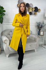 Пальто-классика желтое