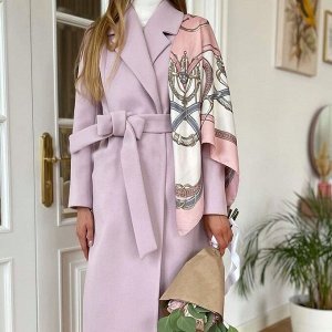 Пальто-классика лиловое