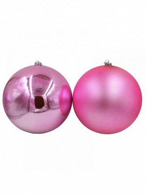 Шар 25 см пластик цвет розовый HS-19-14, HS-19-7 Новый год