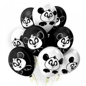 Воздушные шары пастель "Забавные панды"