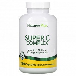 Nature's Plus, Суперкомлекс витаминов С, 180 растительных капсул