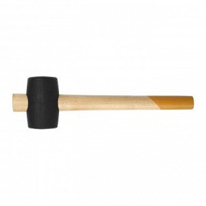 Киянка ТУНДРА, 225 г, деревянная рукоятка, черная резина, 45 мм
