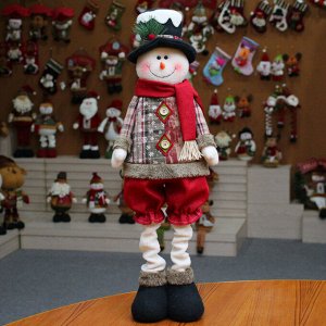 Новогодние мягкие игрушки - Телескопические Санта-Клаус / Снеговик / Лось