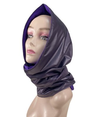 Косынка женская на голову из непромокаемой плащевки, цвет фиолетовый