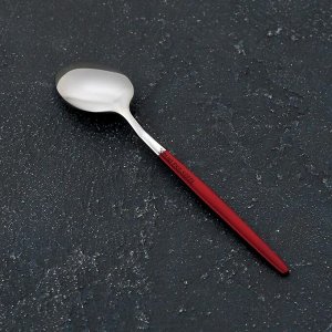 Ложка чайная Magistro «Блинк», 14,5?3 см, на подвесе, цвет серебро, красная ручка