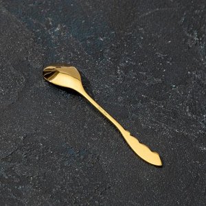 Ложка десертная Magistro «Перо», 12,5 см, цвет золото