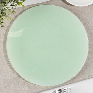 Тарелка Доляна «Пастель», d=30 см, цвет зелёный