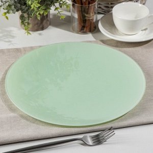 Тарелка Доляна «Пастель», d=30 см, цвет зелёный