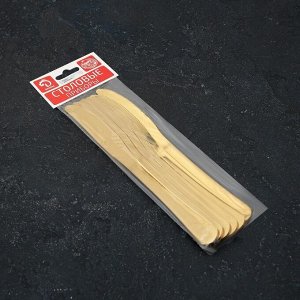 Набор ножей столовых Доляна «Голд», 6 шт, 23,5*2 см