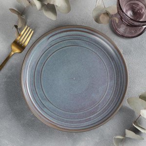 Тарелка обеденная Magistro Garland, d=22 см, цвет синий