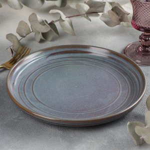 Тарелка обеденная Magistro Garland, 22*2,5 см, цвет серый