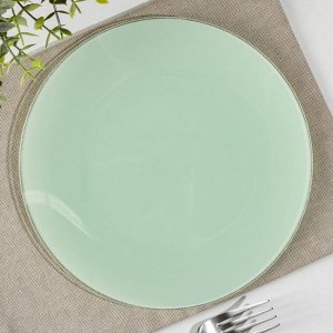 Тарелка Доляна «Пастель», d=21,5 см, цвет зелёный