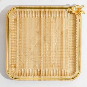 Блюдо для подачи «Сердца», 24,5?24,5 см, бамбук