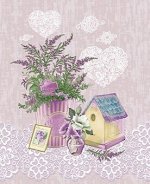 Полотенце рогожка кухонное &quot; лавандовый прованс&quot; вид 3