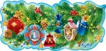 Украшение на скотче &quot;Новогодняя еловая ветвь, правая&quot;