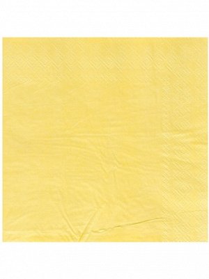 Салфетка Пастель желтая 33 х 33 см набор 12 шт