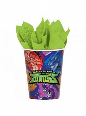 Стакан бумага 8 шт 266 мл Черепаки-Ниндзя TMNT