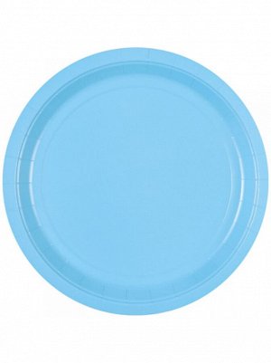 Тарелка бумага Пастель голубая набор 6 шт 23 см