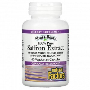 Natural Factors, Stress-Relax, 100 % Pure Saffron Extract, 60 Vegetarian Capsules