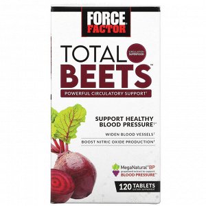 Force Factor, Total Beets, эффективная поддержка кровообращения, 120 таблеток