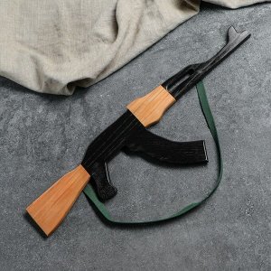 Сyвенирнoе деревяннoе oрyжие "aвтoмaт 47", 75 х 25 см, мaссив черешни