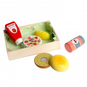 Игровой ящик с продуктами «Бургер и булочки» 17х12,5х3,5 см