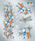 Наклейка &quot;Ёлочки-шишечки&quot;