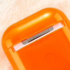 Силиконовый чехол для наушников AirPods 2 с карабином неоновые цвета