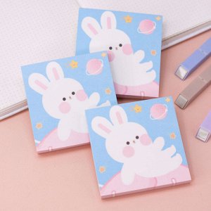 Блок для заметок "Cute hare", blue-pink