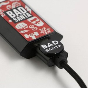 Like me Набор кабель Lightning + зарядное устройство, модель PB-05, &quot;Bad santa&quot;, 7,3 х 14,7 см